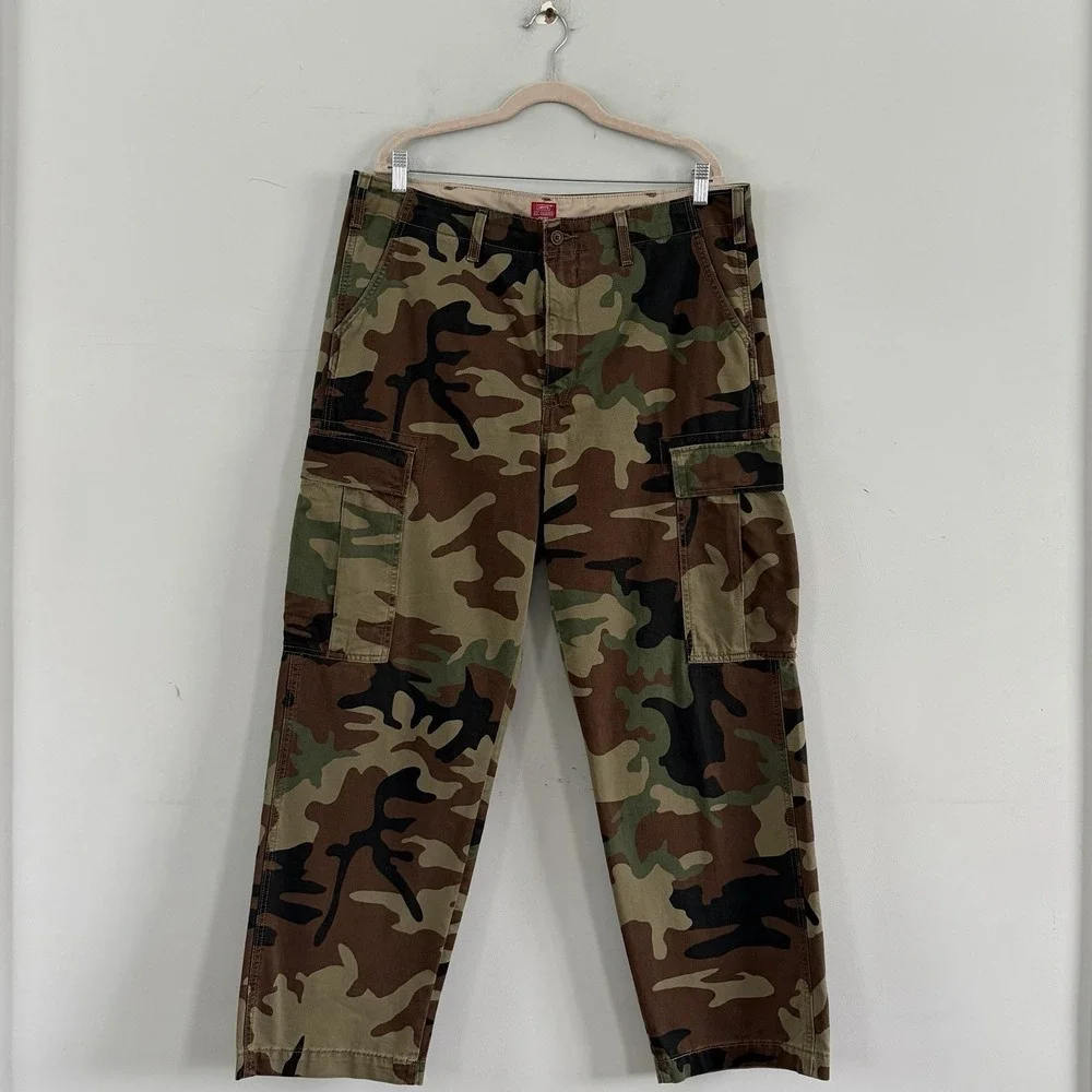 Levi's XX‎ Cargo Straight Fit Demitasse Phalarope Camo Cotton Twill Pants